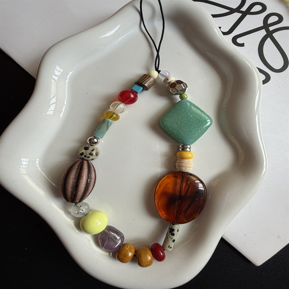 Stylische Perlen-Handykette Karnz