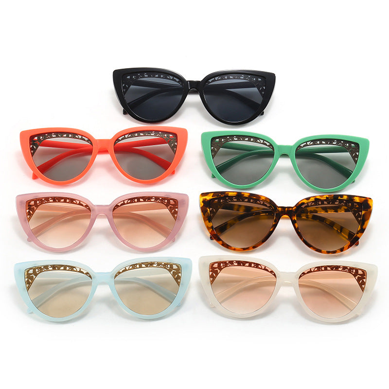 Damen glamouröse Katzenaugen Sonnenbrille Karnz