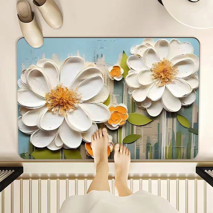 Blumenmotiv Gedächtnis-Schaum Badezimmermatte Karnz