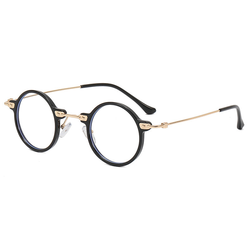 Damen runde Brille mit filigranem Metallrahmen Karnz