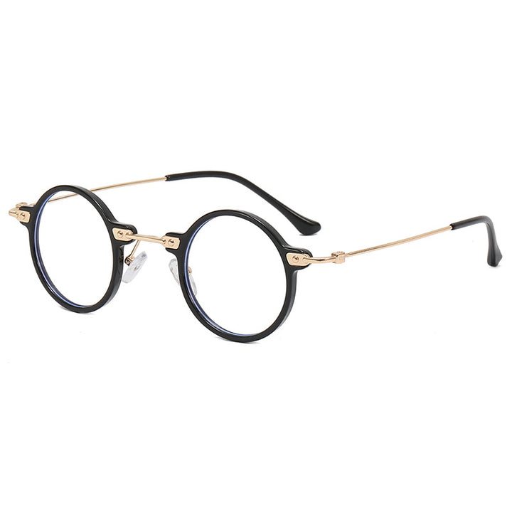 Damen runde Brille mit filigranem Metallrahmen Karnz