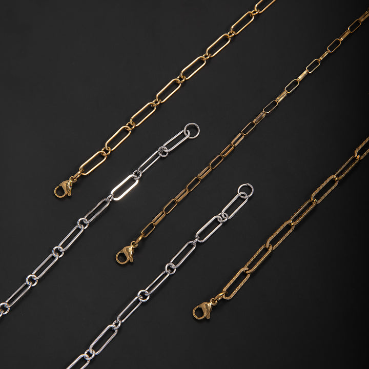 Elegante offene Gliederkette Halskette Karnz