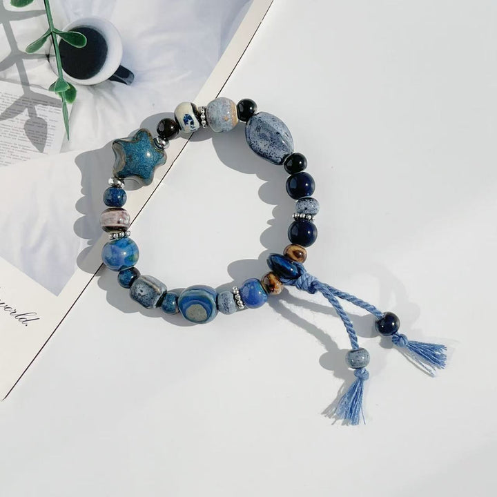 Handgemachte Steinperlen Stretch-Armband Karnz