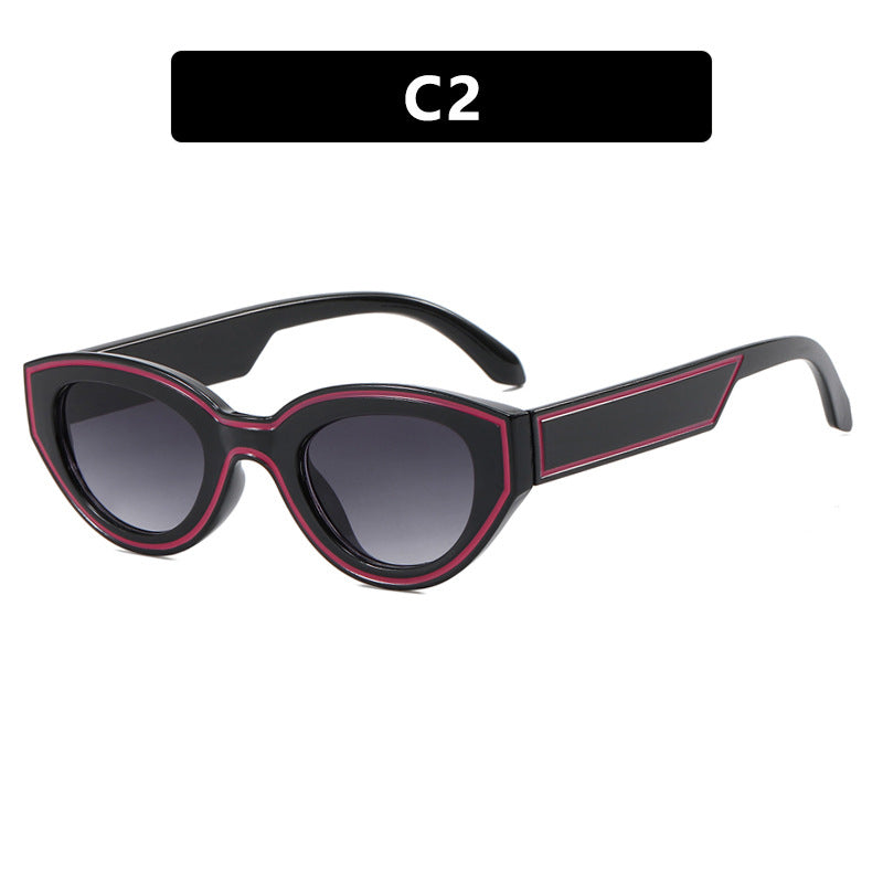 Damen Cat-Eye Sonnenbrille mit robustem transparenten Rahmen und schützendem UV-Filter Karnz