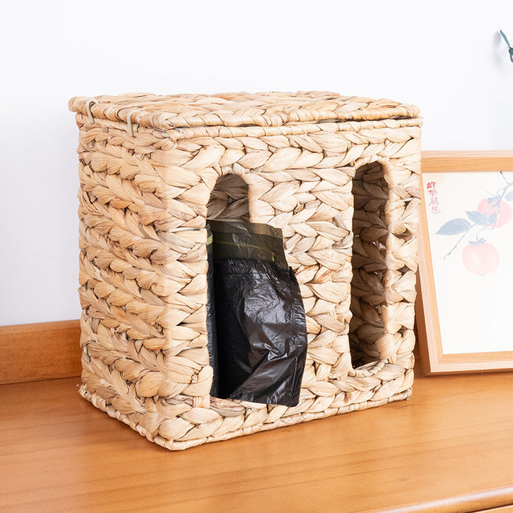 Wandmontierter Rattan Aufbewahrungskorb Karnz