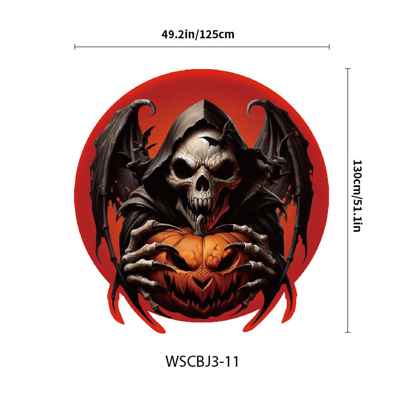 Großer Halloween Wandsticker Vinyl mit tanzenden Skeletten und ablösbarem Selbstklebefilm