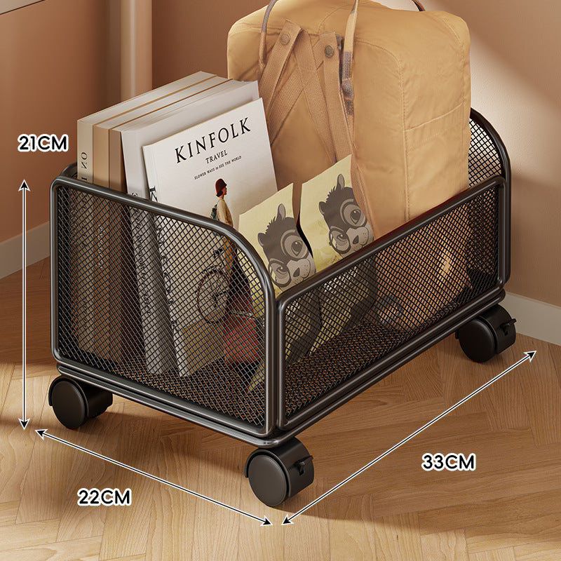 Rollender Mesh-Aufbewahrungskorb mit verriegelbaren Rollen