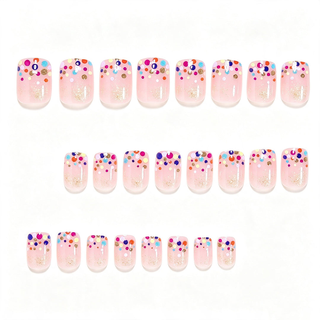 Dekoratives Punktmuster Press-On Nail Art Karnz