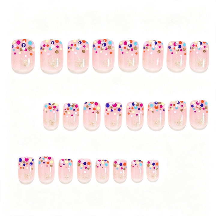Dekoratives Punktmuster Press-On Nail Art Karnz