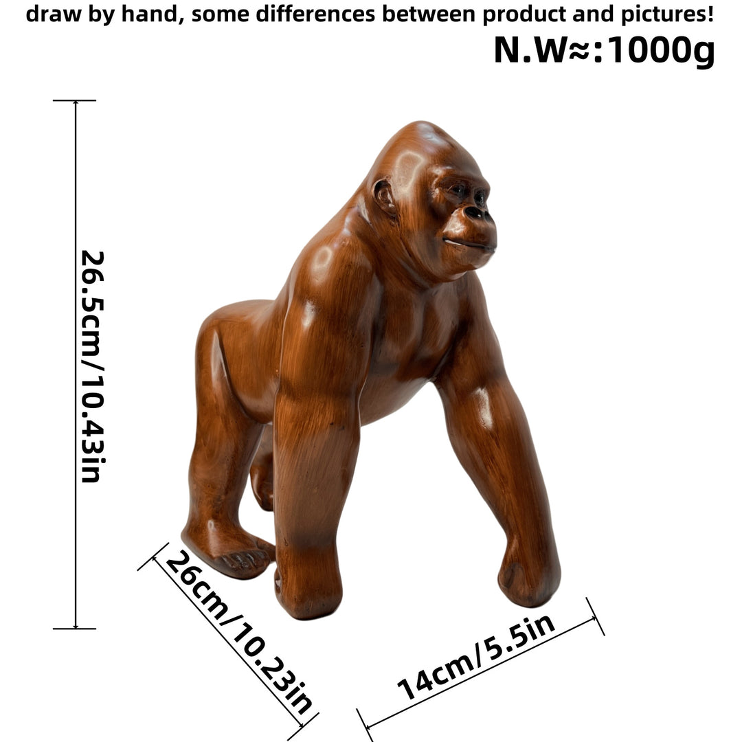 Kunstvolle Gorillaskulptur Karnz