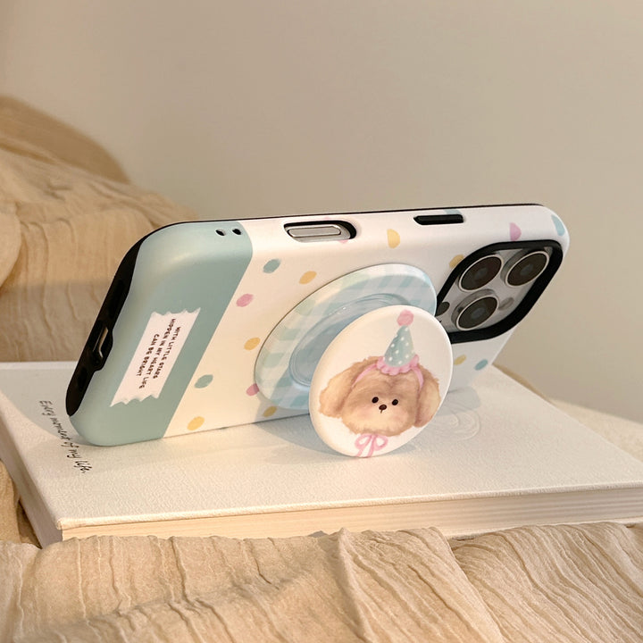 Smartphone Fingerhalter im verspielten Hunde-Design Karnz
