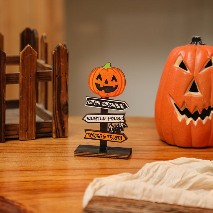 Kreative Halloween Deko-Schild mit Kürbis-Motiv Karnz
