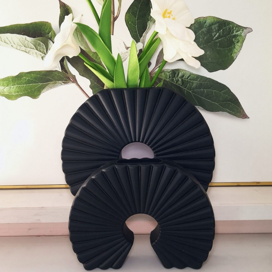 Dekorative fächerförmige Skulptur Karnz