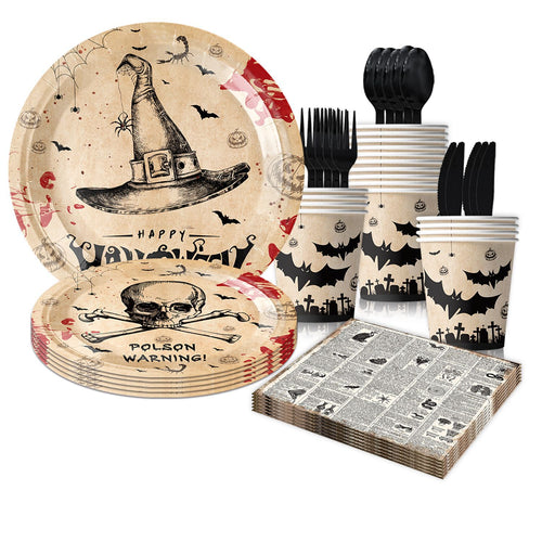 Vintage Servietten-Set mit antikem Zeitungs- und Anatomie-Print