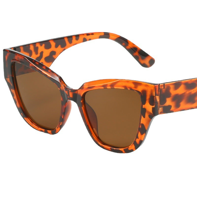 Damen Cat-Eye-Sonnenbrille mit extravagantem Leopardenmuster Karnz