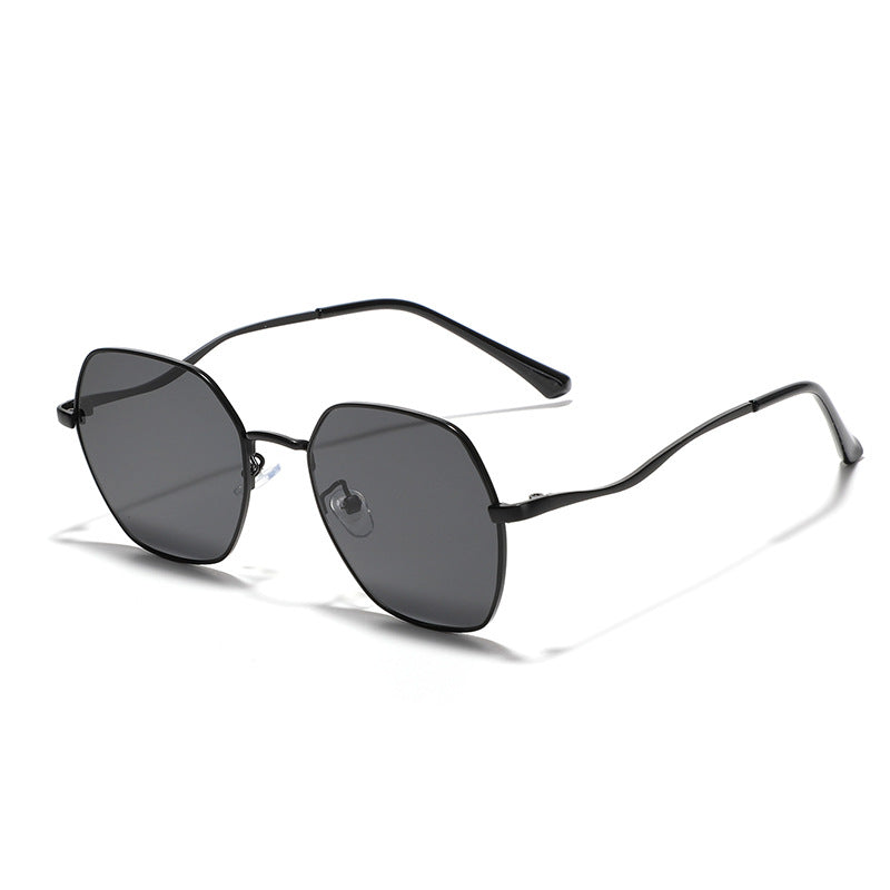 Damen geometrische Sonnenbrille mit hochwertigem Metallrahmen Karnz