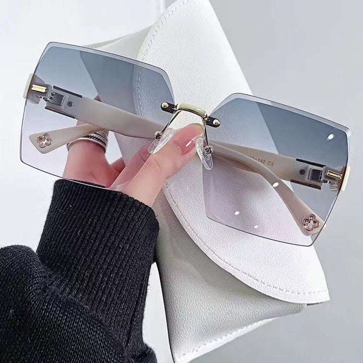 Übergröße Geometrische Schild Sonnenbrille Karnz