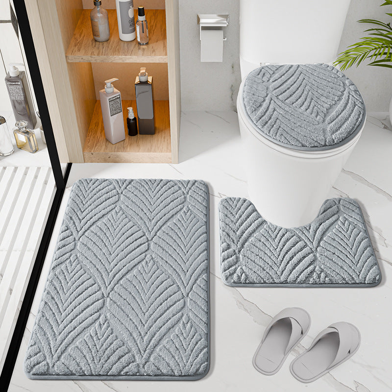 Blattmuster Luxus Badematten-Set