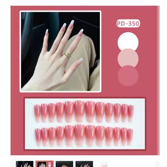 Elegante Gradient Press-On-Nagelspitzen Karnz