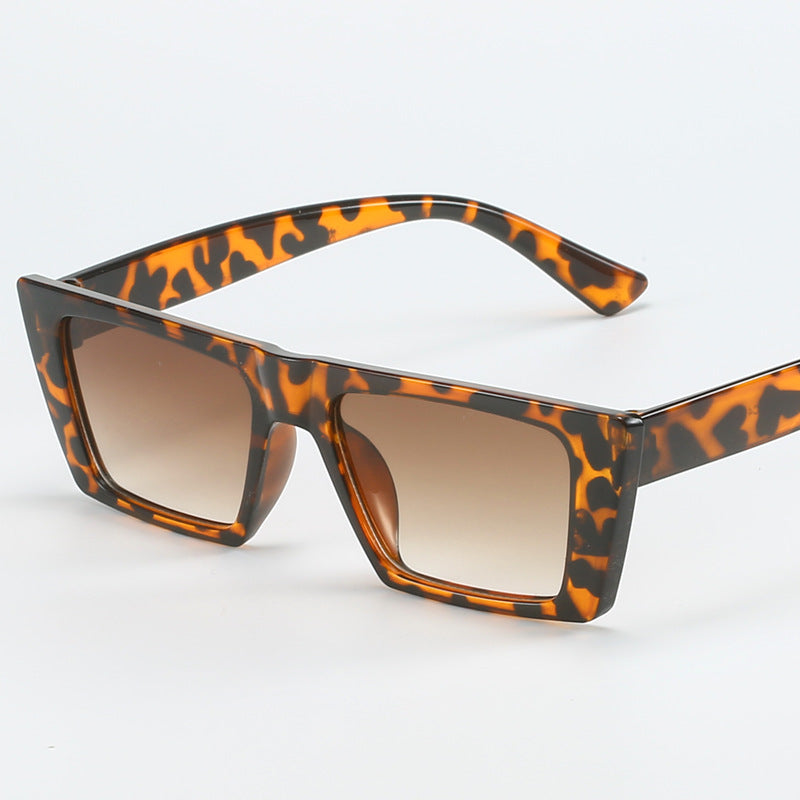 Damen geometrische Sonnenbrille mit trendigem, eckigem Rahmen Karnz