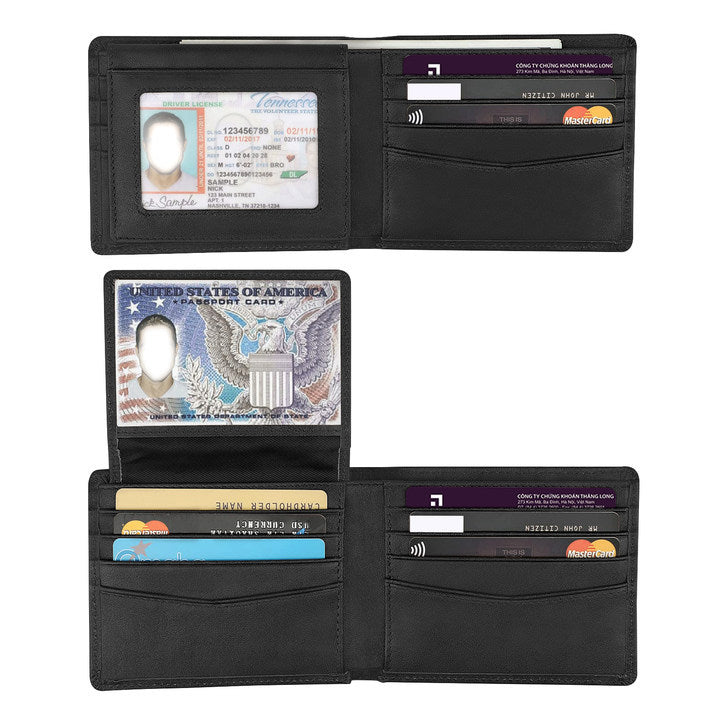 Geräumige Multi-Karten Leder Brieftasche Karnz