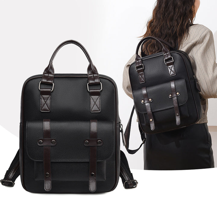 Strukturierter Leder Rucksack Karnz