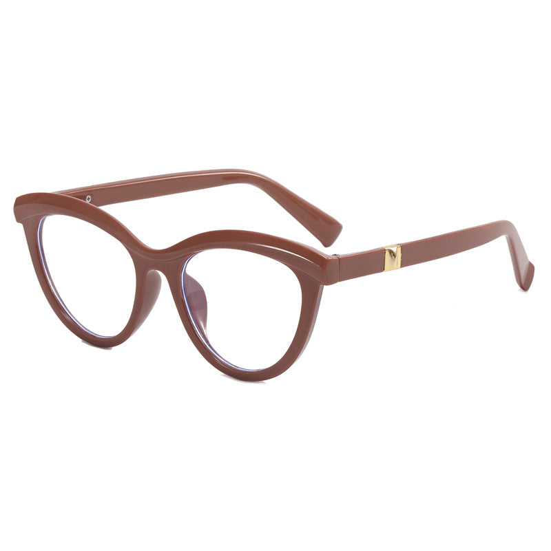 Damen Cat-Eye Brille mit feinem Rahmen und eleganten Akzenten Karnz