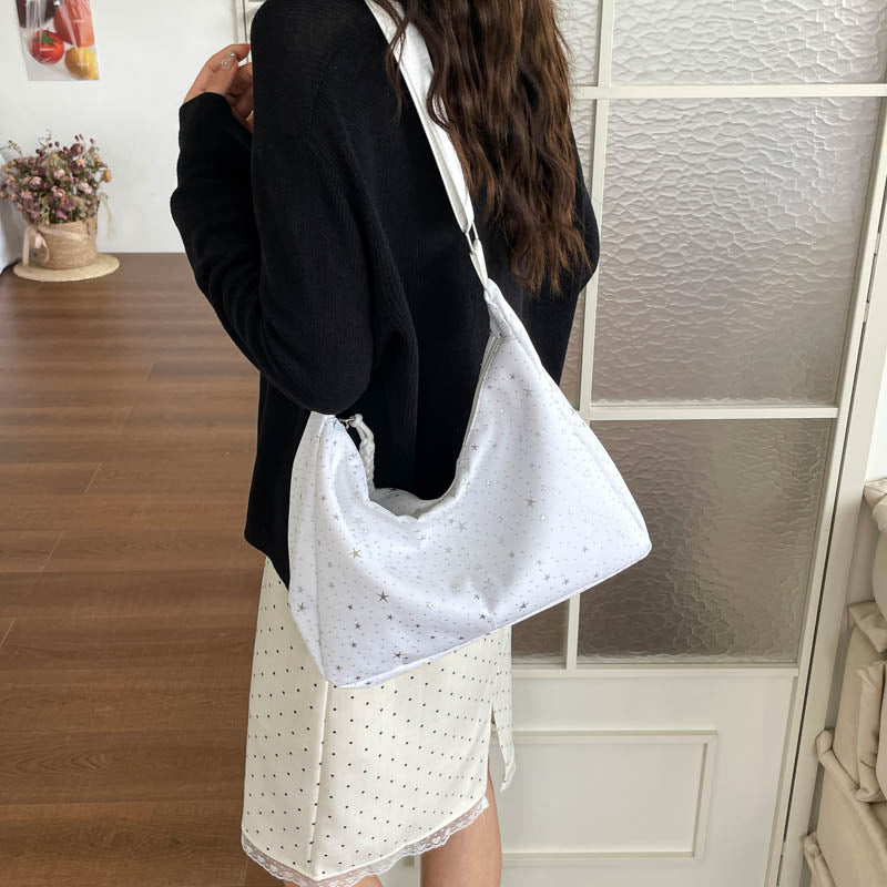 Stylische Stern-Druck Schultertasche