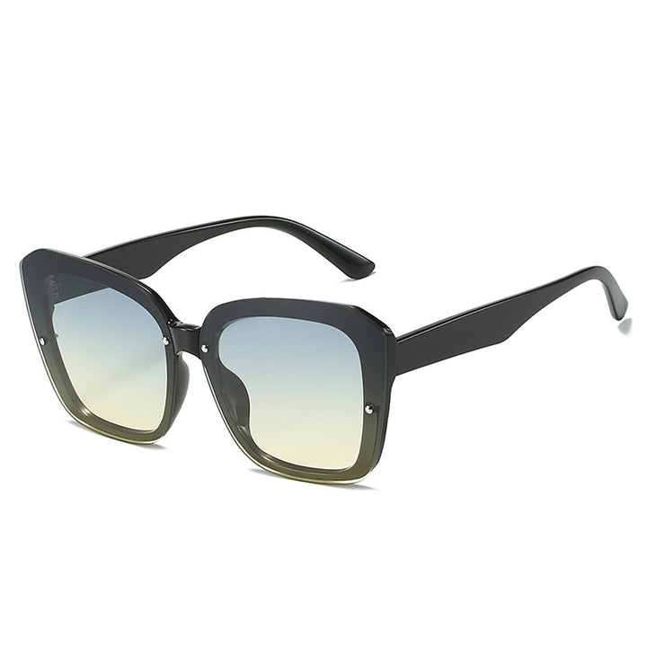 Damen oversized quadratische Sonnenbrille mit anspruchsvollem Rahmen Karnz