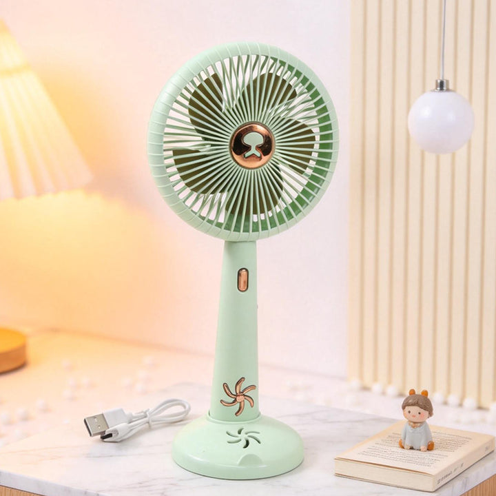 Damen Tragbarer Mini Tischventilator mit USB-Anschluss und leiser Betriebslautstärke Karnz