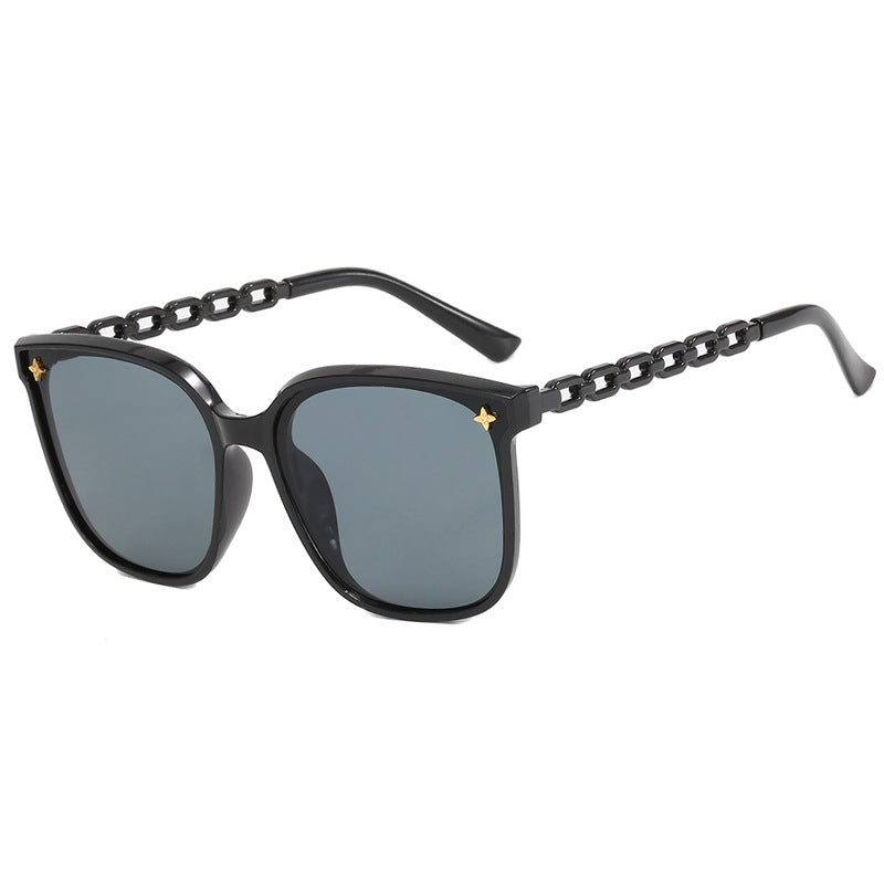 Damen modische Sonnenbrille mit trendigem Kettenrahmen Karnz
