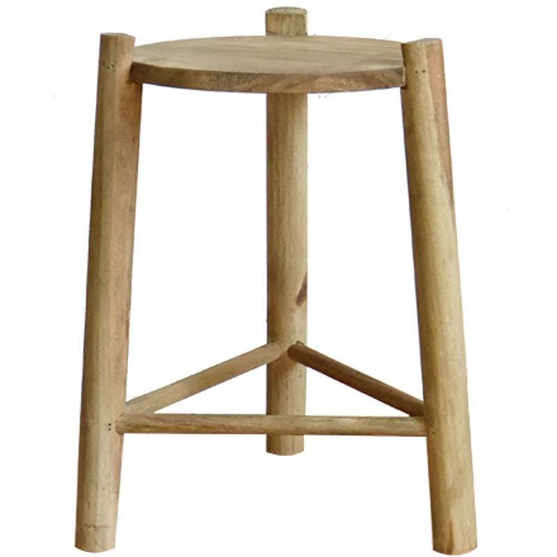 Rustikaler Holz-Hocker Karnz