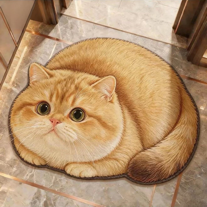 Katzenmotiv rutschfester Badezimmerteppich