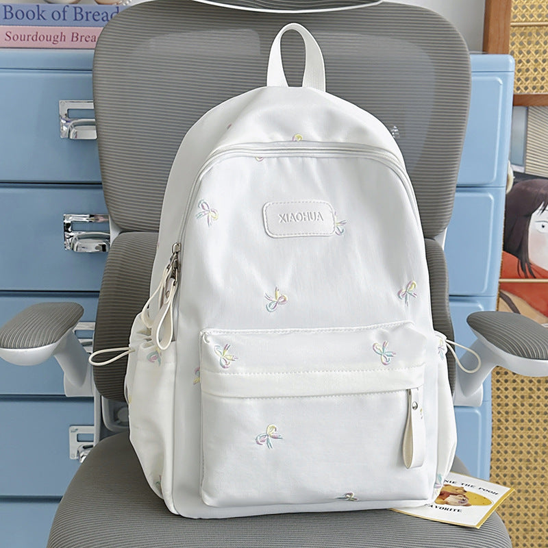 Bestickter Blumen-Detail Freizeit-Rucksack Karnz