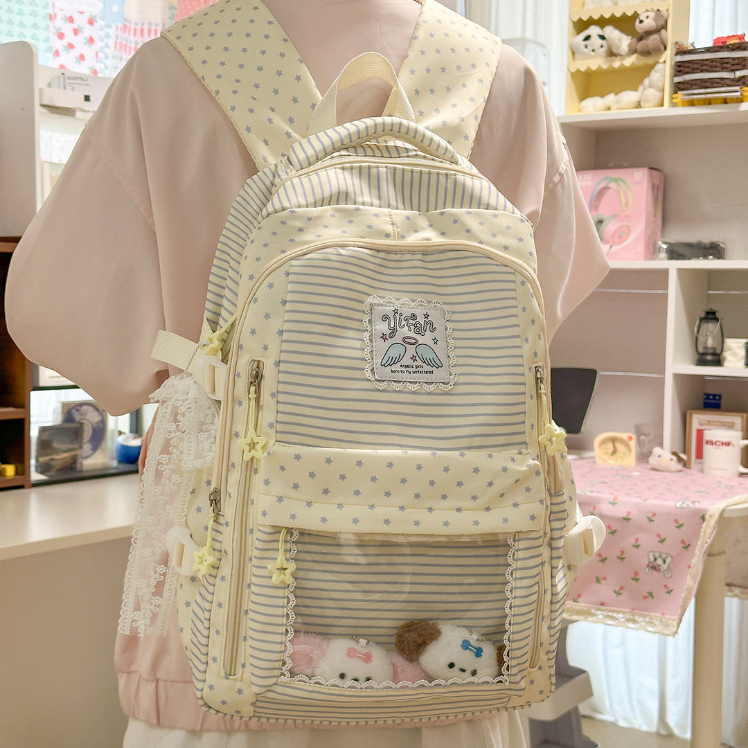 Trendige gestreifte Schulrucksack Karnz