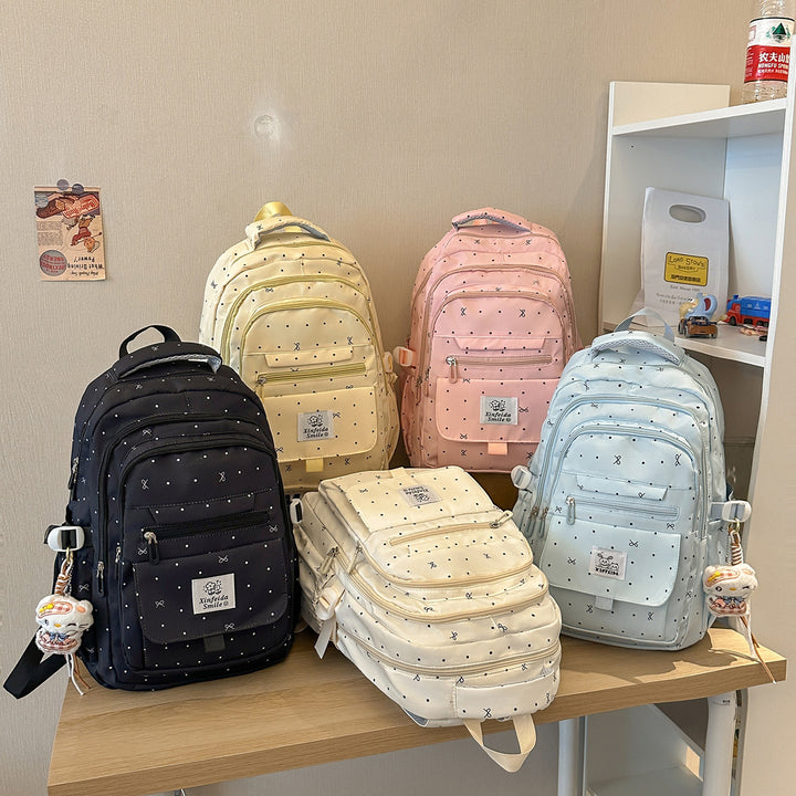 Multi-Taschen Gemusterter Rucksack Karnz