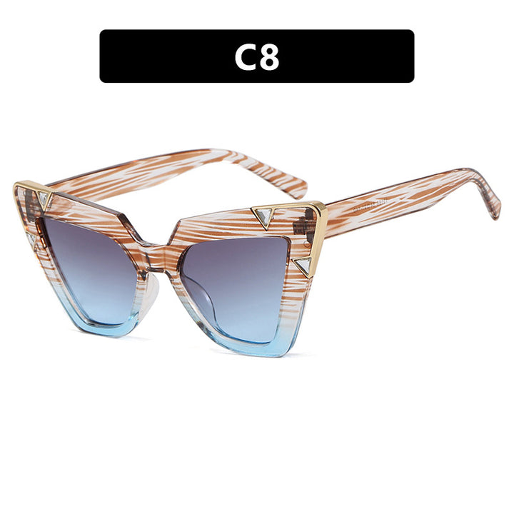 Damen Cat-Eye Sonnenbrille mit luxuriösem Motiv und schützendem UV-Filter Karnz