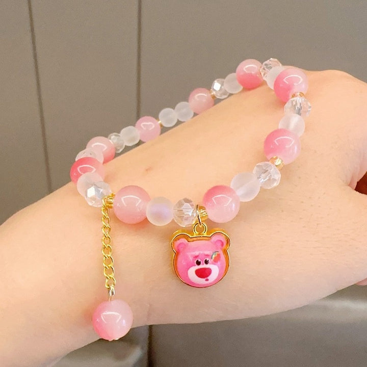 Verspieltes Armband mit Bunten Glasperlen und Anhänger Karnz