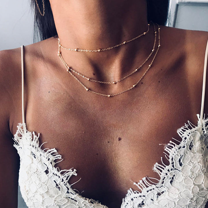 Elegante Schicht Perlenkette Karnz