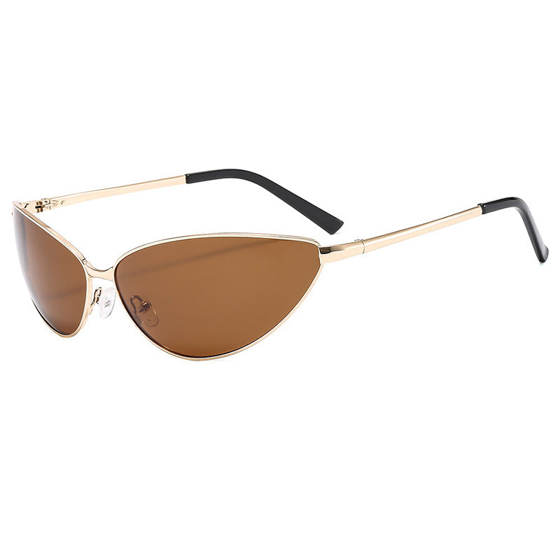 Damen Cat-Eye Sonnenbrille mit modischem Metallrahmen Karnz