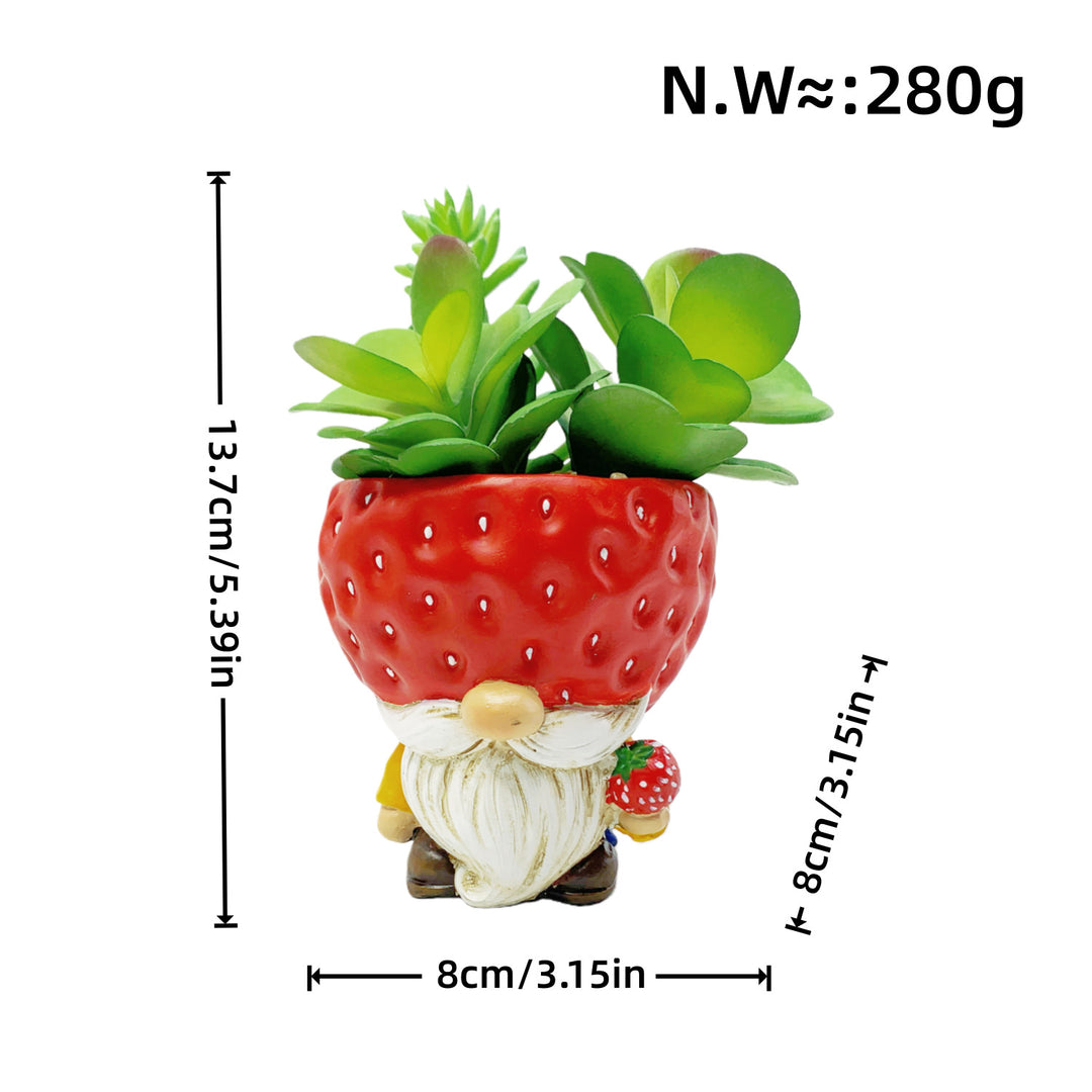 Originelle Blumentopffigur mit Zwergmotiv Karnz