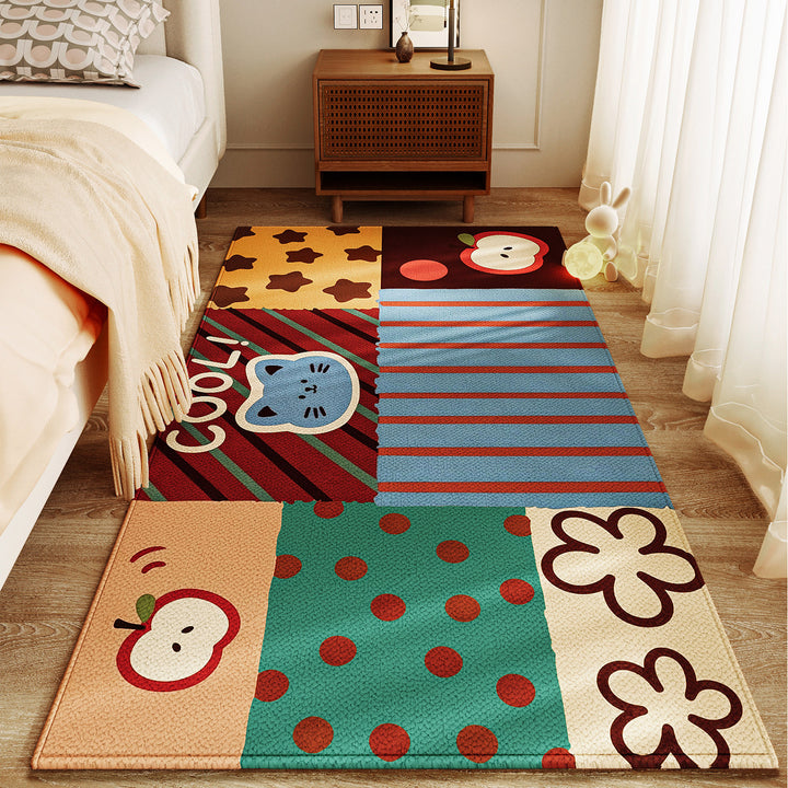 Verspielter Patchwork-Teppich
