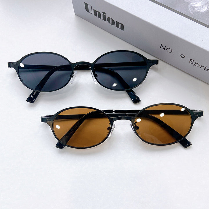 Modische Runde Sonnenbrille mit Elegantem Goldenen Rahmen Karnz