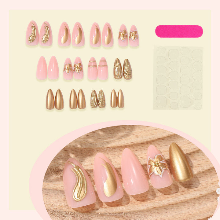 Premium Dekorative Press-On Nagelset Karnz