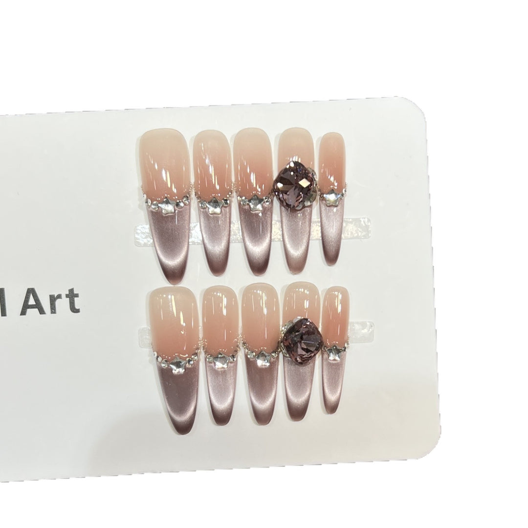 Dekorative Kristall-beschichtete Acryl-Nageltips Karnz