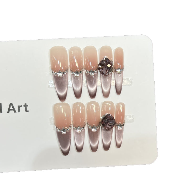 Dekorative Kristall-beschichtete Acryl-Nageltips Karnz