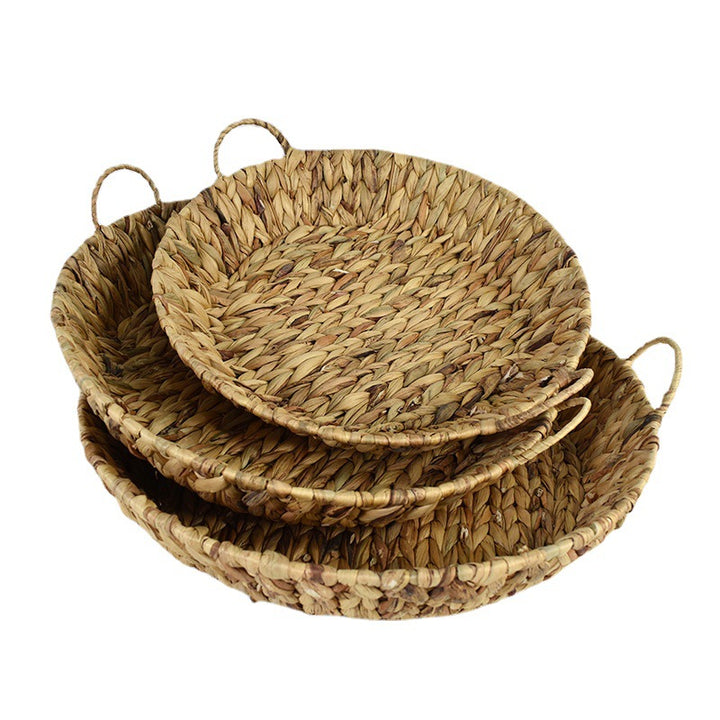 Handgewebtes natürliches Serviertablett Set Karnz