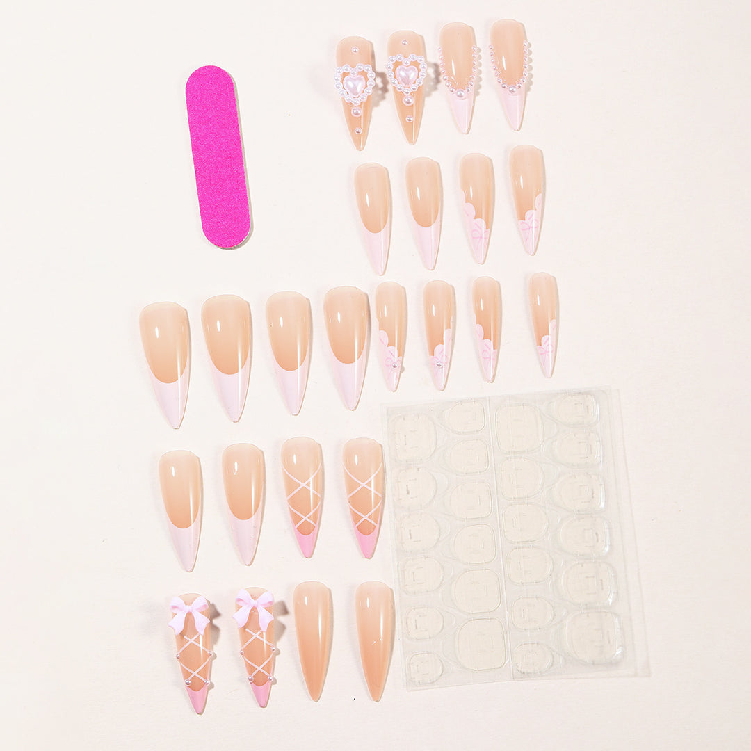 Dekorative Acryl-Stiletto-Nagelkunst-Erweiterungen Karnz