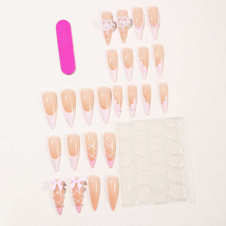 Dekorative Acryl-Stiletto-Nagelkunst-Erweiterungen Karnz