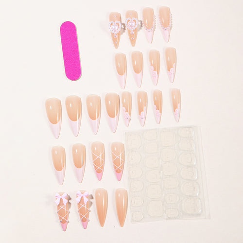 Dekorative Acryl-Stiletto-Nagelkunst-Erweiterungen Karnz